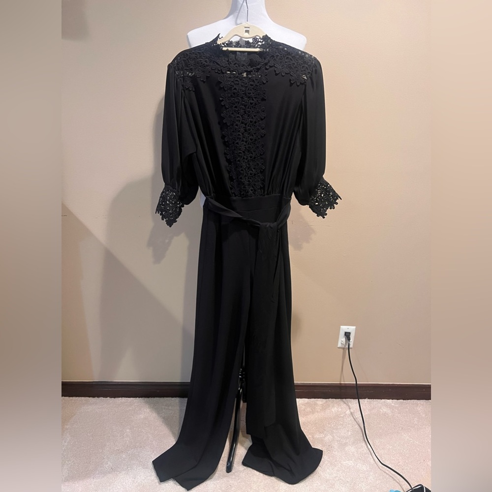 Valentine One piece black lace romper